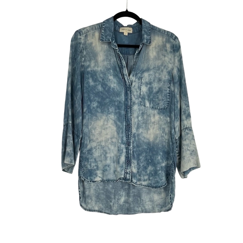 Anthropologie Cloth & Stone Chambray Long Sleeve Soft Girl Boho Button Down XS